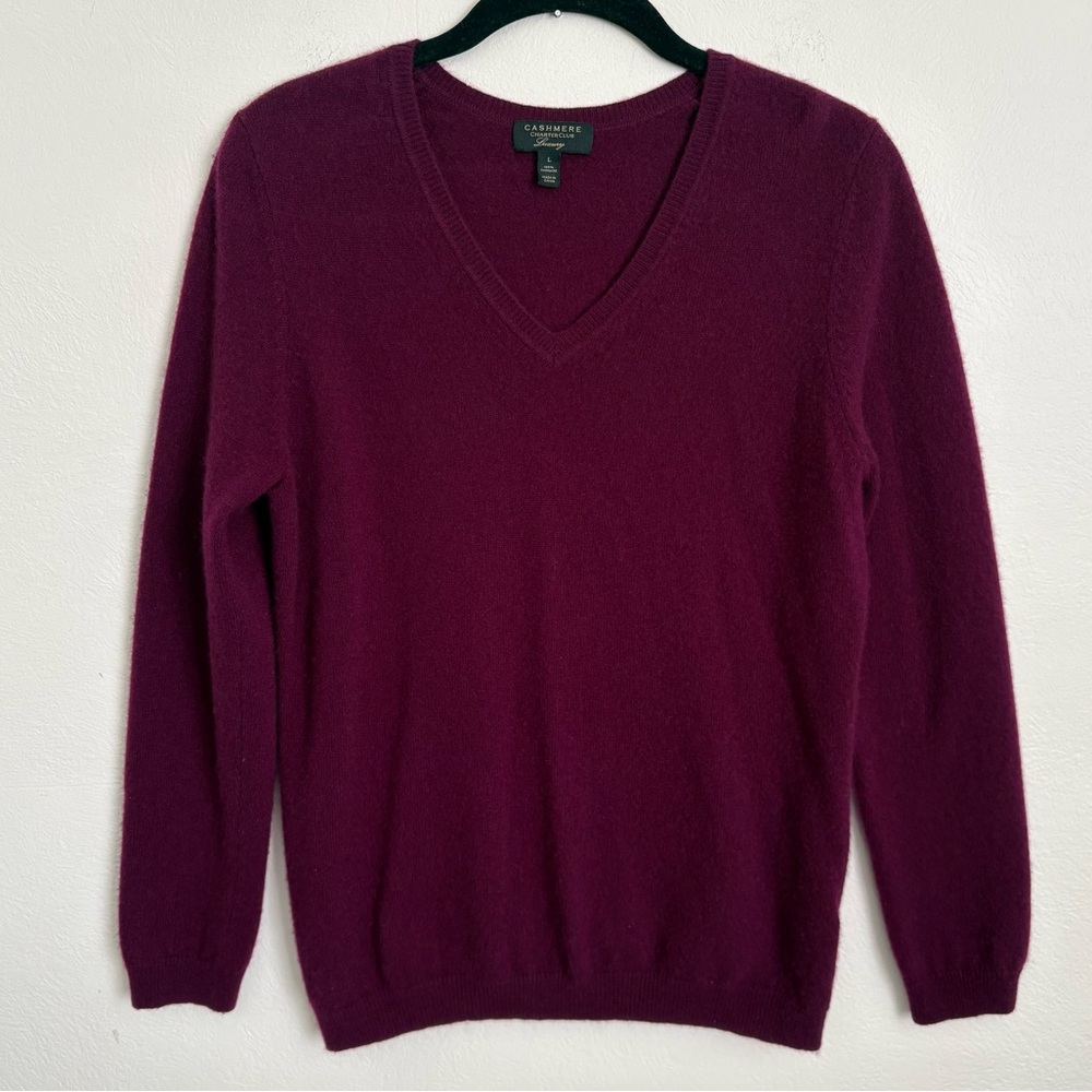 Charter Club 100% Cashmere Luxury Pullover Sweater Sz L